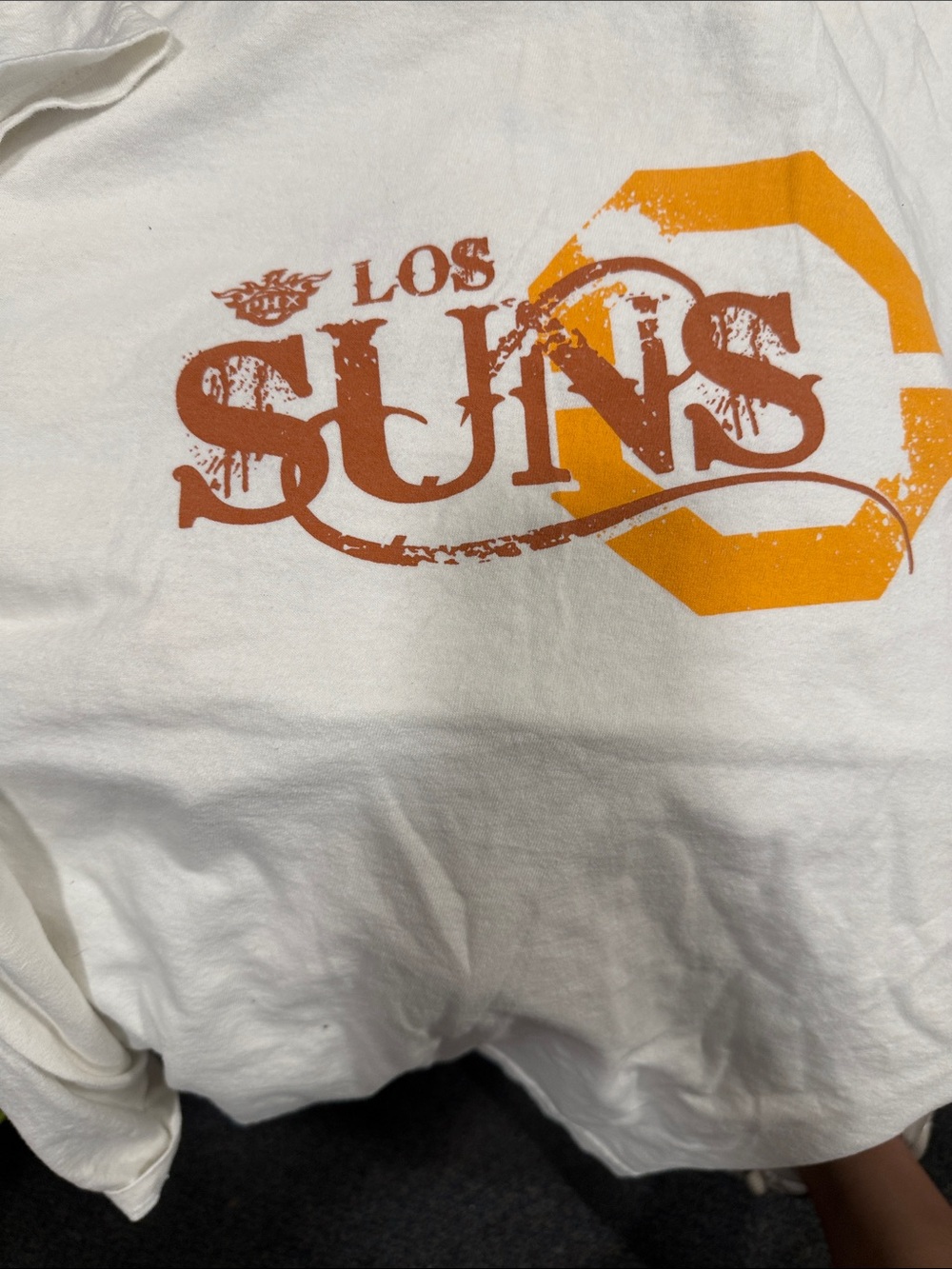 Los Suns Graphic Tee in Orange on White